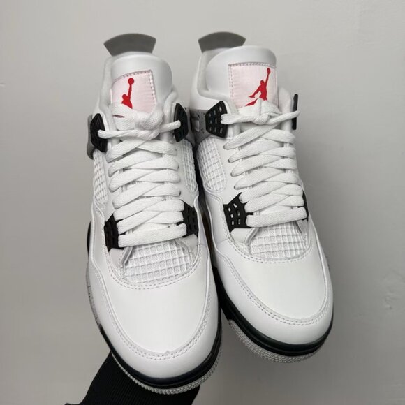 DEADSTOCK Jordan 4 Retro 'White Cement' โข OG NIKE AIR โข FULL SET - Picture 2 of 7